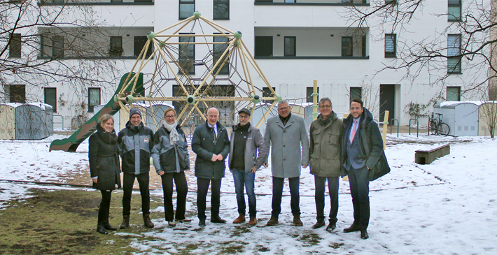 Senat besucht genossenschaftliche Neubauten "An der Jungfernheide"
