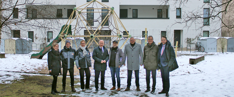 Senat besucht genossenschaftliche Neubauten "An der Jungfernheide"